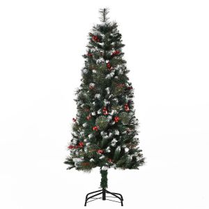 Árbol de navidad acero, plástico color verde 65x65x150 cm Homcom