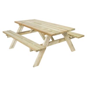 Mesa picnic jardín madera tratada 198*154cm*42mm. FSC EN581 The HomeWeeks