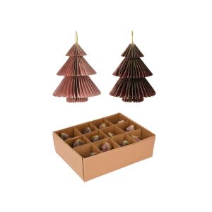 Set de adornos de árbol, 12 piezas calista multicolor 8x8x8 cm