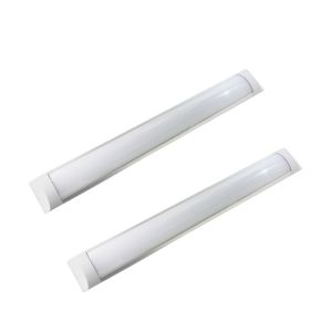 2x regletas LED slim 1200mm 36w, blanco cálido 3000k