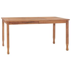 vidaXL mesa de comedor de jardín madera maciza de teca 150x90x75 cm