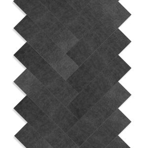 Origin wallcoverings paneles eco-cuero autoadhesivos  chevron gris carbón