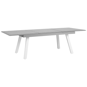 Mesa de jardín 175/225 x 80 cm metal gris claro pereta