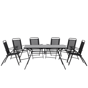 Conjunto de comedor vidrio negro livo