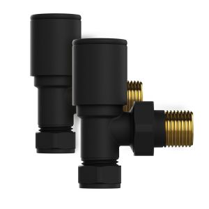 Kibath válvula llave radiador secatoallas acabado negro mate de latón
