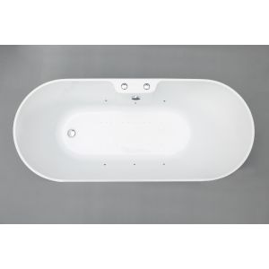 Ukio white bulle, bañera de hidromasaje en isla l. 175 x l. 75 cm