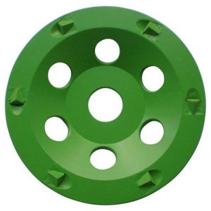 Placa de revestimiento pcd green grinder d.180 x al.22,23 mm x 6 pkd 4,5 mm