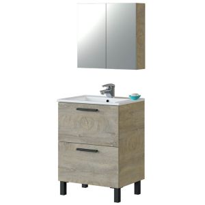 Mueble baño con espejo armario 60x45 cm