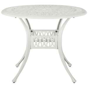 Mesa de jardín cm metal blanco ancona