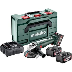 Amoladora angular a batería - metabo - w 18 l 9-125 quick - 18 v - metabox