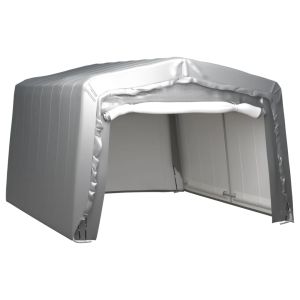 vidaXL carpa de almacenamiento acero gris 370x370 cm