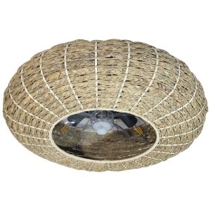 Ventilador de techo con luz energysilence lampaero 650 natural wicker cecot