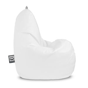 Puff pera relax polipiel  exterior o interior blanco happers xl