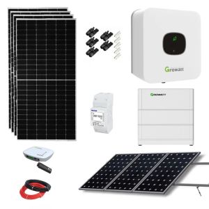 Kit solar fotovoltaica con baterías + 8 paneles 4200w  22kwh growatt