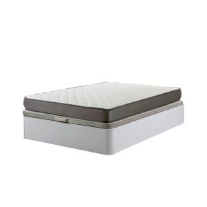 Cama canape abatible  blanco 105 cm + colchon basico de 18 cm