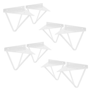 8x soporte de estante 160 mm blanco