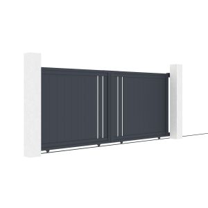 Pack puerta corredera 350c140 giona + pack puerta giona a.140cm gris