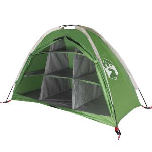 vidaXL tienda de almacenaje 9 compartimentos impermeable verde