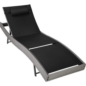 Tumbona de ratán moana gris