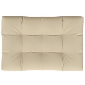 vidaXL cojín para sofá de palets de tela beige 120x80x12 cm