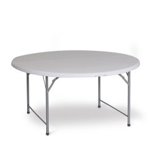 Mesa redonda plegable y portátil Gardiun new koln ø122x74 cm de resina en c