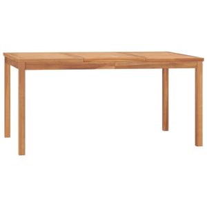 vidaXL mesa de comedor de jardín madera maciza de teca 160x80x77 cm