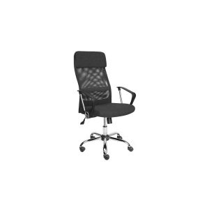 Silla de oficina ergonómica y ajustable en elegante acabado negro.