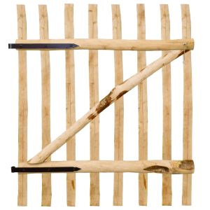 vidaXL puerta para valla madera de avellano 100x120cm
