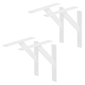 Set de 4x soporte de estante 240x240mm blanco