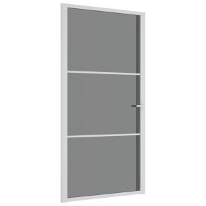 vidaXL puerta interior vidrio egs y aluminio blanco 102,5x201,5 cm