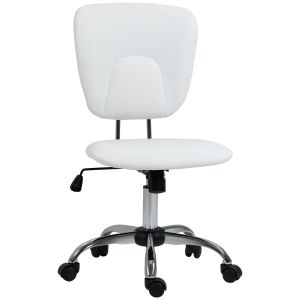Silla de oficina plástico, espuma, acero color blanco 50x54x96.5 cm