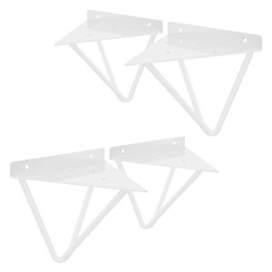 4x soporte de estante 160 mm blanco