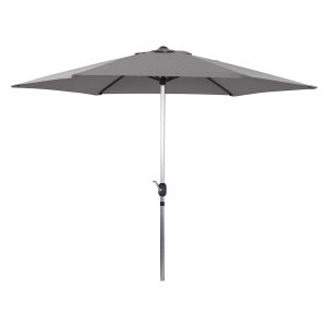 Parasol de jardín de aluminio - sol - circular - ø 3m - gris