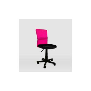 Silla de oficina alba: confort y estilo en negro y rosa.