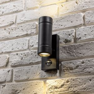 Cgc lighting lámpara de pared negra para exteriores sensor de movimiento