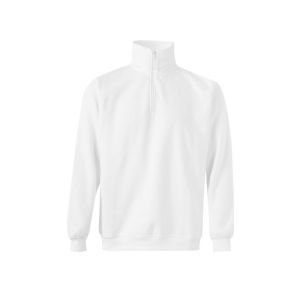 Sudadera media cremallera s blanco