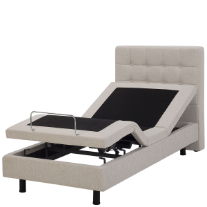 Cama articulada eléctrica de poliéster beige 90 x 200 cm duke