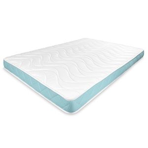 Colchon visco 15, viscoelastico, 160x190, blanco/azul turquesa, altura 15cm