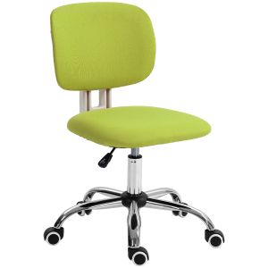 Silla de oficina espuma, poliéster, pp, pu color verde 48x53x90 cm vinsetto