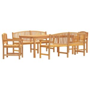 vidaXL juego de comedor para jardín 5 piezas madera maciza de teca