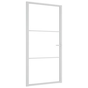 vidaXL puerta interior vidrio egs y aluminio blanco 102,5x201,5 cm