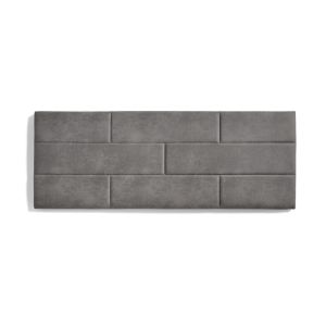 Cabecero de cama 80 muro ladrillos tela antimanchas 112x57x5cm gris