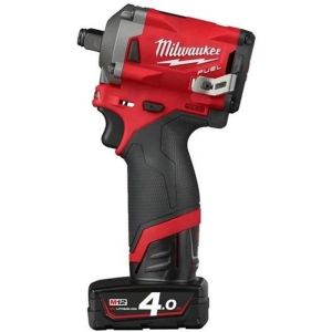 Llave de impacto 12v milwaukee m12 fiwf12-422x + 1 batería de 4 ah + 1 bate