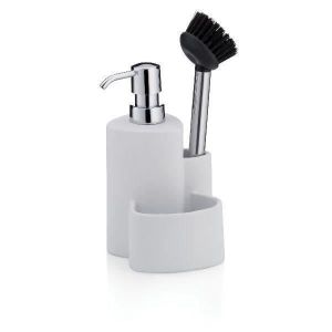 Dispensador de jabón kela purana - multiusos - 35 cl - blanco