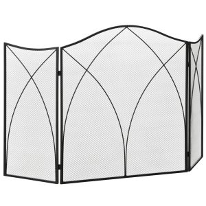 Salvachispas plegable metal 126x2x76 cm Homcom, hogar - climatización