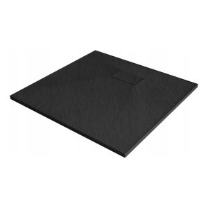 Plato de ducha antideslizante 90x90cm, negro