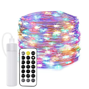 Guirnalda luces usb recargable 10m 100LEDs RGB con mando