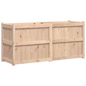 vidaXL jardinera de madera maciza de pino 150x50x70 cm