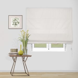 Estor plegable básico traslúcido blanco roto 135 x 175