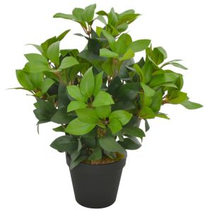 vidaXL planta artificial árbol de laurel con macetero 40 cm verde